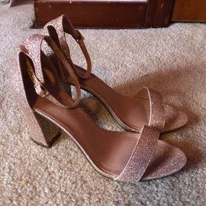 Rose Gold Glitter Madden Girl Heels